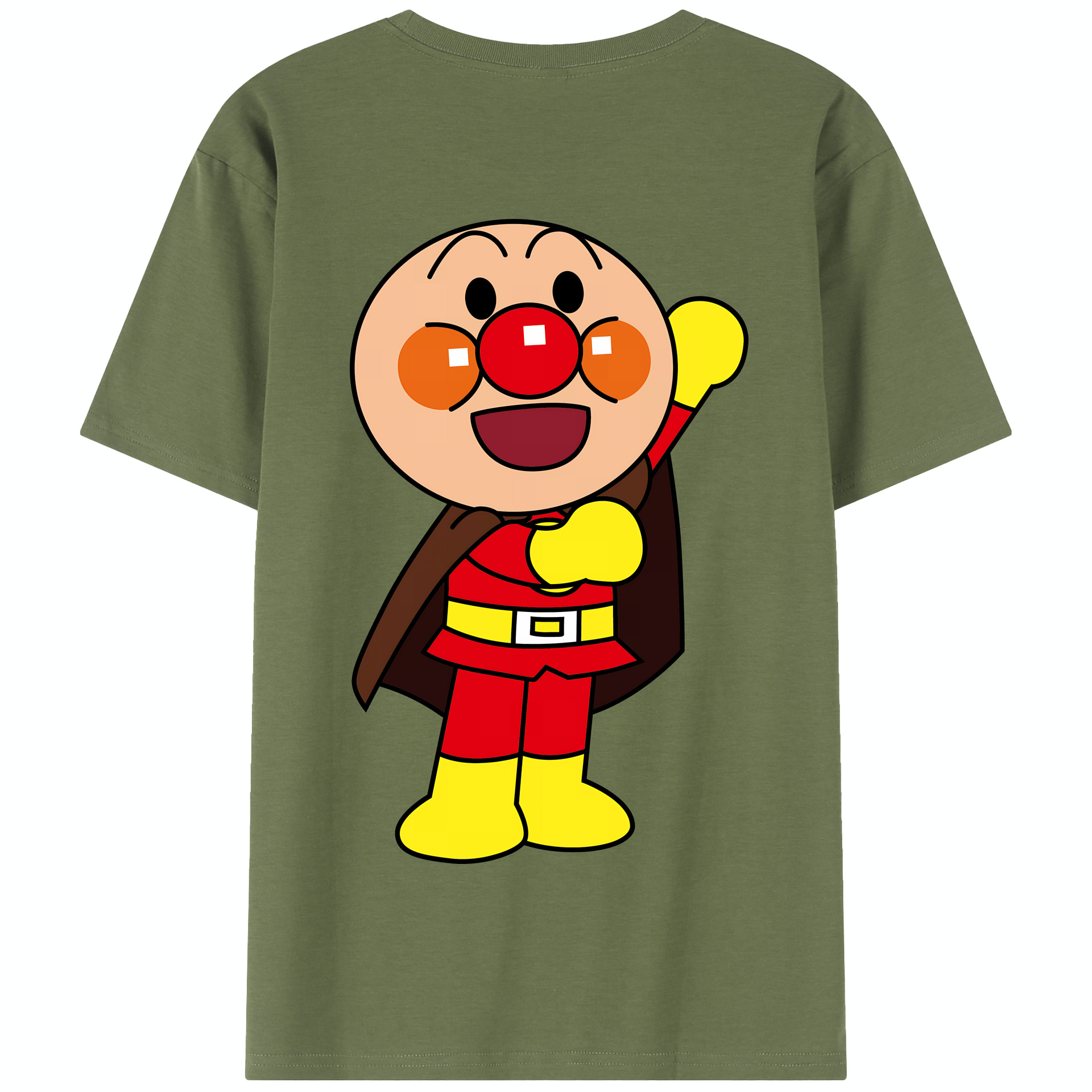 （画像用） アンパンマン Anpanman 綿100％半袖Tシャツ（背面プリント）